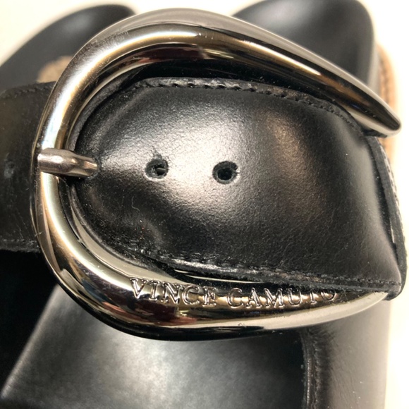 NWOT Vince Camuto Leather Kenendys Slide Sandals - Picture 4 of 13